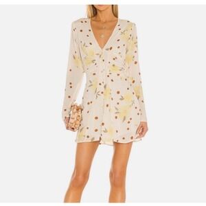 Free People Date Night Mini Dress Sunshine Combo M